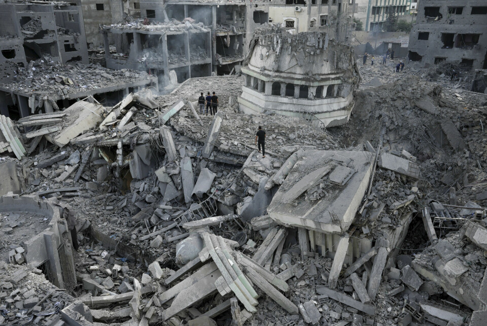 RAPPORT: Over 800 moskeer er ifølge palestinske myndigheter lagt i grus i israelske angrep det siste året. Yassin-moskeen i Gaza by ble bombet i oktober 2023. Over 800 moskeer er ifølge palestinske myndigheter lagt i grus i israelske angrep det siste året. Yassin-moskeen i Gaza by ble bombet i oktober 2023. Foto: AP / NTB