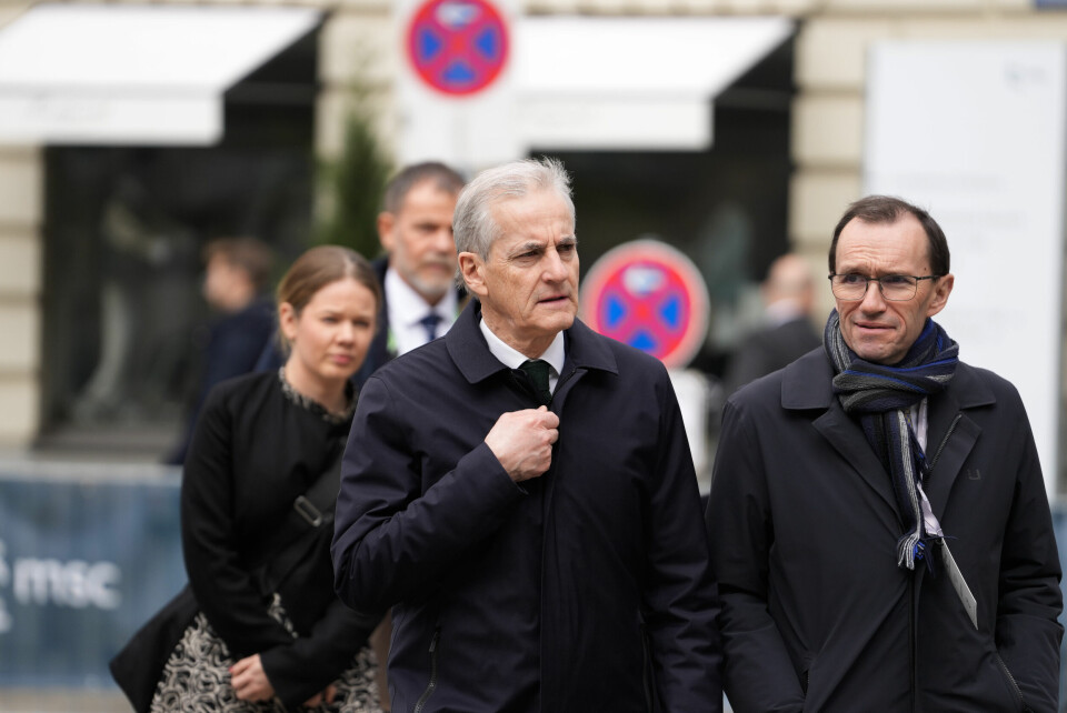 Statsminister Jonas Gahr Støre mener USA har langt igjen før en klar Ukraina-strategi er på plass. Her med utenriksminister Espen Barth Eide på den årlige sikkerhetskonferansen og møter pressen i München. Foto: Javad Parsa / NTB Statsminister Jonas Gahr Støre (Ap) og utenriksminister Espen Barth Eide (Ap) deltar på den årlige sikkerhetskonferansen og møter pressen i München. Foto: Javad Parsa / NTB