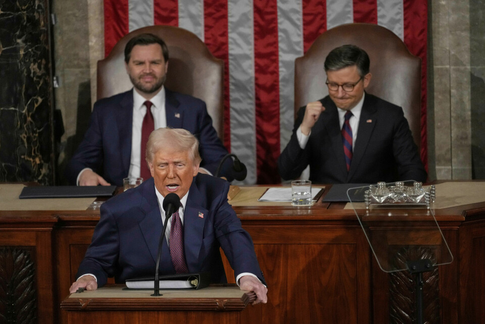 President Donald Trump holder sin tale om rikets tilstand i Kongressen tirsdag. Foto: Julia Demaree Nikhinson / AP / NTB President Donald Trump holder sin tale om rikets tilstand i Kongressen tirsdag. Foto: Julia Demaree Nikhinson / AP / NTB