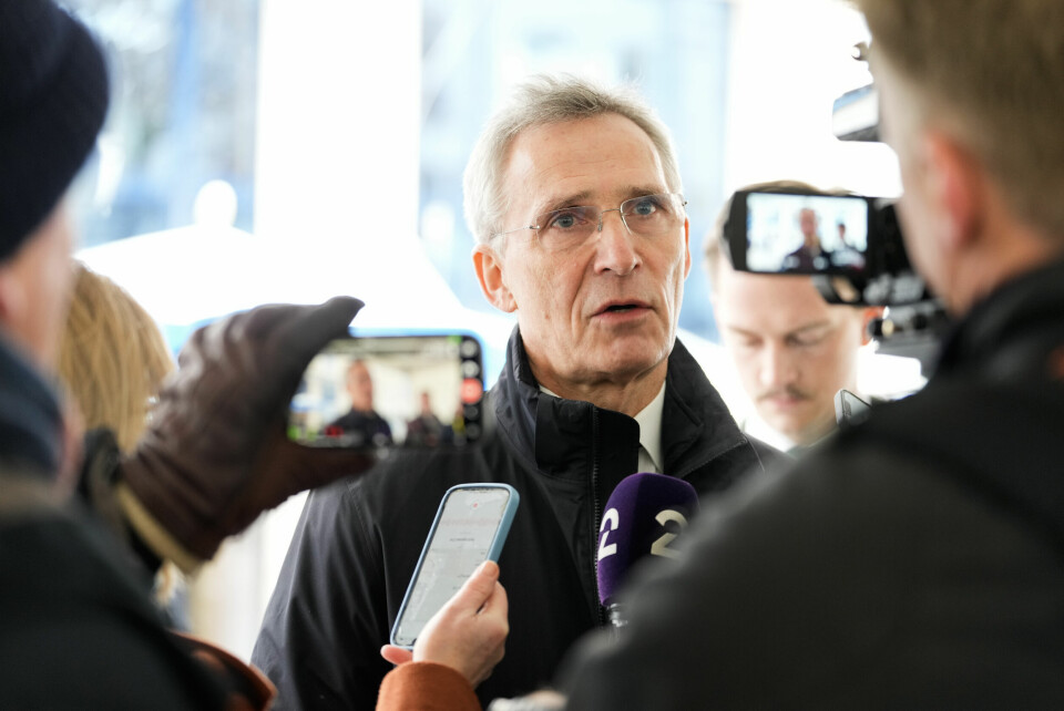 Finansminister Jens Stoltenberg intervjues av norsk presse i München. Foto: Javad Parsa / NTB Finansminister Jens Stoltenberg intervjues av norsk presse i München. Foto: Javad Parsa / NTB