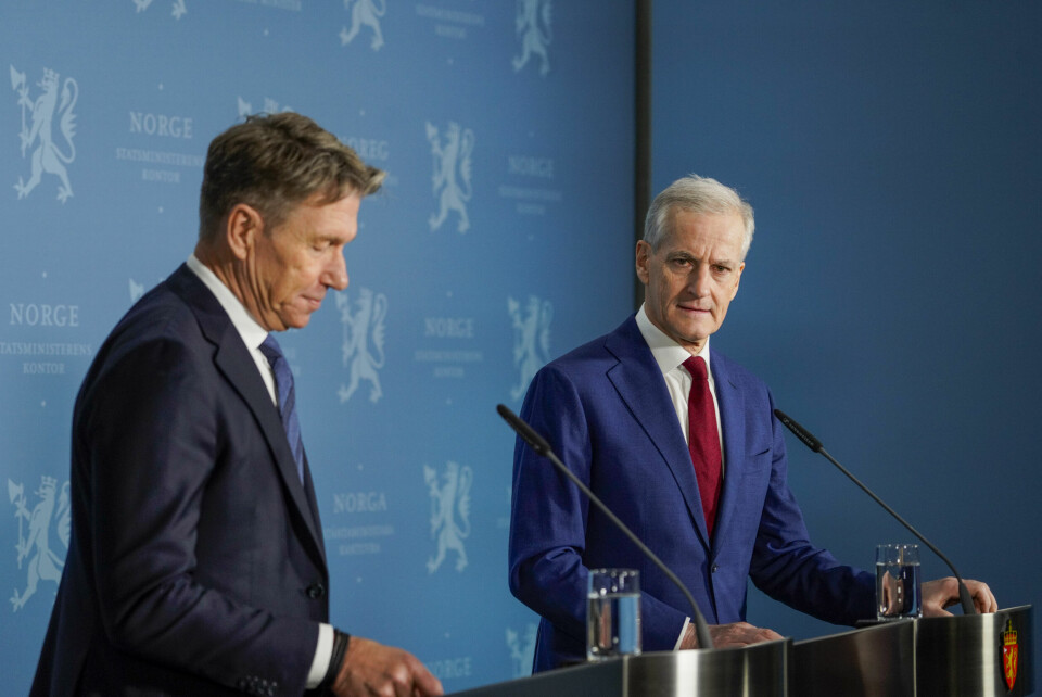 Statsminister Jonas Gahr Støre (Ap) og energiminister Terje Aasland (Ap) holder pressekonferanse om strøm på Statsministerens kontor. Foto: Ole Berg-Rusten / NTB Statsminister Jonas Gahr Støre (Ap) og energiminister Terje Aasland (Ap) holder pressekonferanse om strøm på Statsministerens kontor. Foto: Ole Berg-Rusten / NTB