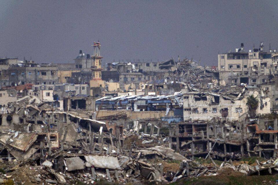 Ødelagte bygninger nord på Gazastripen 11. februar. Det trengs minst 53 milliarder dollar for å gjenoppbygge Gaza etter Israels ødeleggelser, anslår FN. Ødelagte bygninger nord på Gazastripen 11. februar. Det trengs minst 53 milliarder dollar for å gjenoppbygge Gaza etter Israels ødeleggelser, anslår FN. Foto: Ariel Schalit / AP / NTB