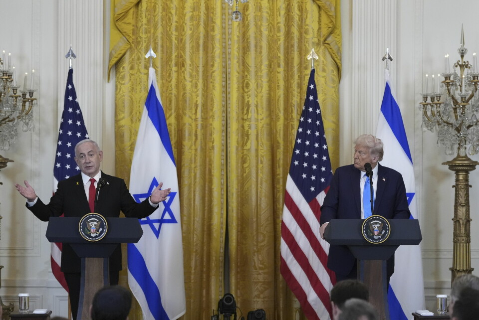 Benjamin Netanyahu og Donald Trump på en pressekonferanse tirsdag denne uka. Benjamin Netanyahu og Donald Trump på en pressekonferanse tirsdag denne uka. Foto: Alex Brandon / AP / NTB