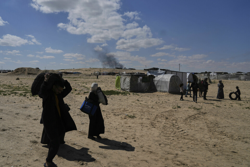 Palestinere som flyktet fra Rafah etter en israelsk evakueringsordre ankommer Khan Younis i mars. Foto: Abdel Kareem Hana / AP / NTB Palestinere som flyktet fra Rafah etter en israelsk evakueringsordre ankommer Khan Younis i mars. Foto: Abdel Kareem Hana / AP / NTB