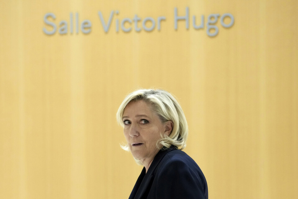 Ytre høyre-leder Marine Le Pen under rettssaken i november. Arkivfoto: Aurelien Morissard / AP / NTB Bildet viser ytre høyre-leder Marine Le Pen under rettssaken i november. Arkivfoto: Aurelien Morissard / AP / NTB