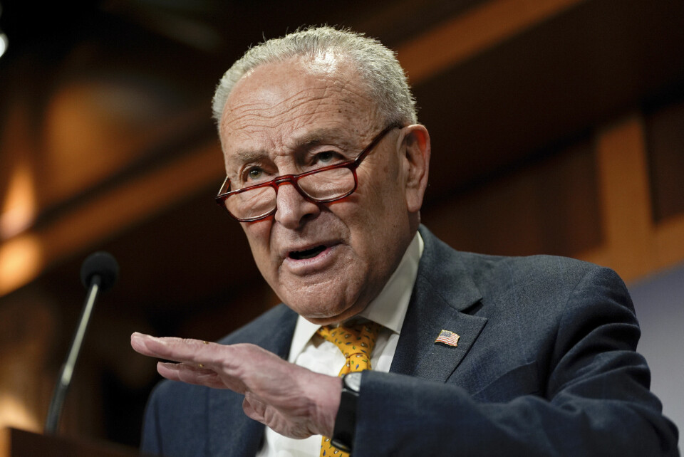 SIER NEI: Demokratenes minoritetsleder i Senatet, Chuck Schumer. Demokratenes minoritetsleder i Senatet, Chuck Schumer. Foto: AP / NTB
