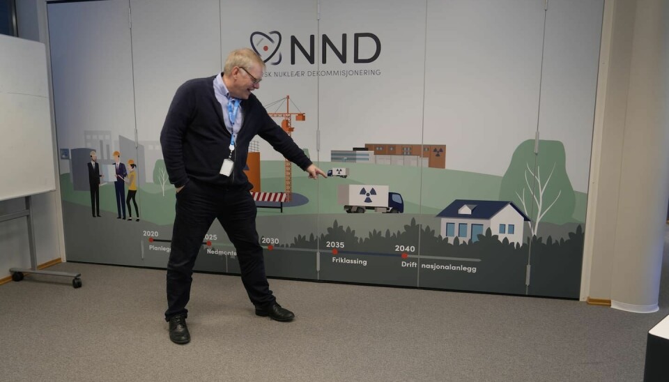 UTSATT: Pål Mikkelsen oppdagar at eine årstalet for atom-oppryddinga er utdatert. Han er direktør for Norsk nukleær dekommisjonering (NND). Pål Mikkelsen er direktør i Norsk Nukleær Dekommisjonering. Etaten har ansvar for opprydding av atomsøppel i Noreg.