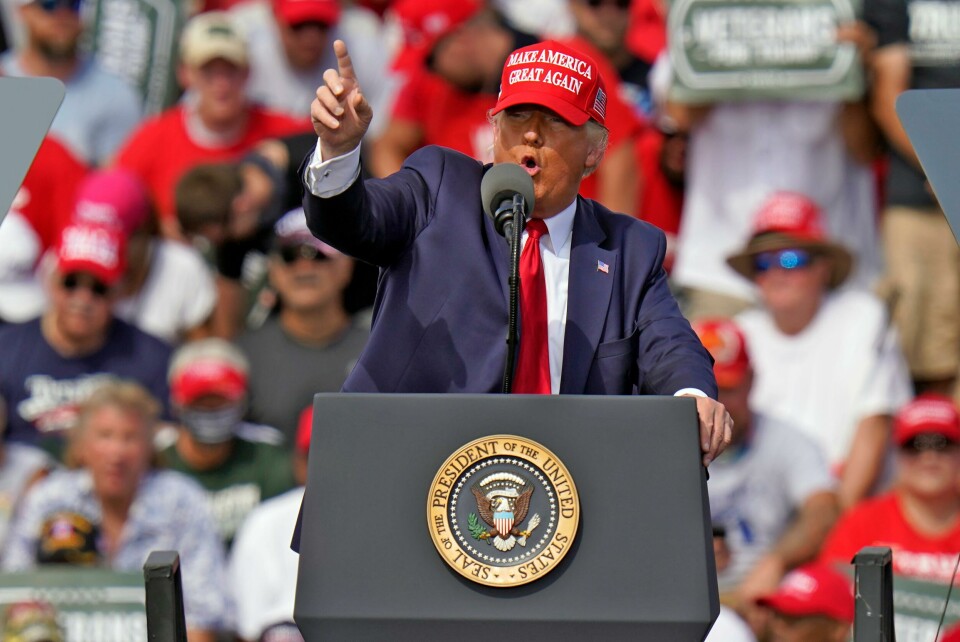 President Donald Trump gestures during a campaign rally Thursday, Oct. 29, 2020, in Tampa, Fla. (AP Photo/Chris O'Meara) President Donald Trump gestures during a campaign rally Thursday, Oct. 29, 2020, in Tampa, Fla. (AP Photo/Chris O'Meara)